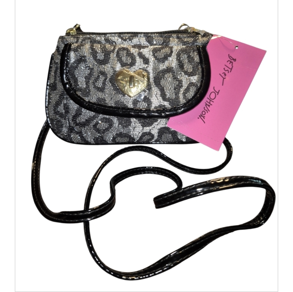 Betsey Johnson Metallic Leopard Crossbody Bag NWT